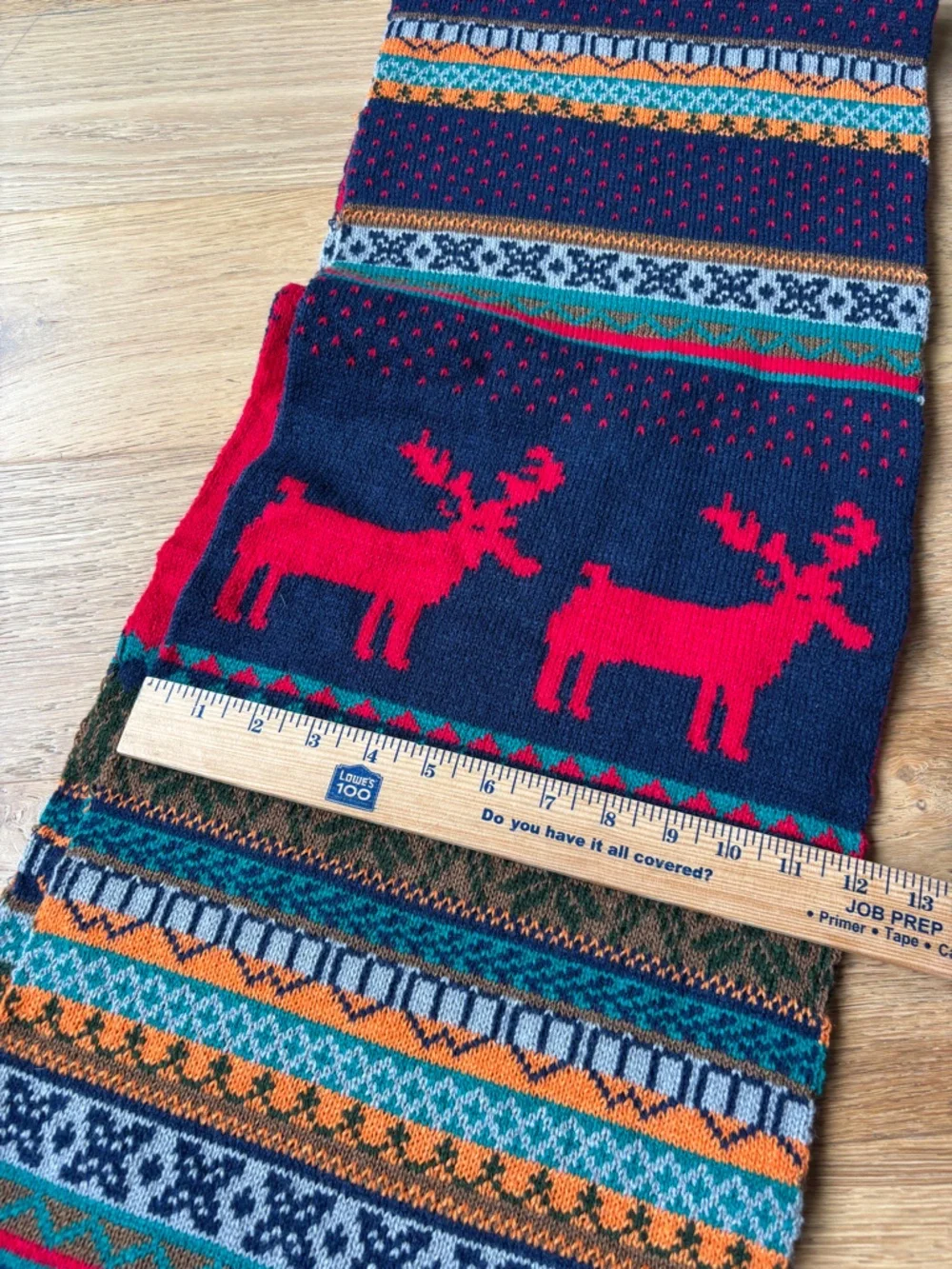 NWT Sweden fair isle nordic scarf wool blend